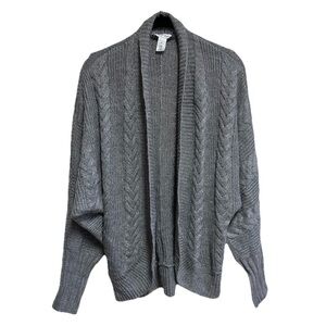 White House Black Market Cocoon Cardigan Sweater Size Medium Gray NEW